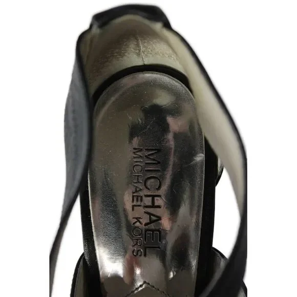 Michael Michael Kors Womens Leather Strappy Heels Black Size 7M - Picture 7 of 7